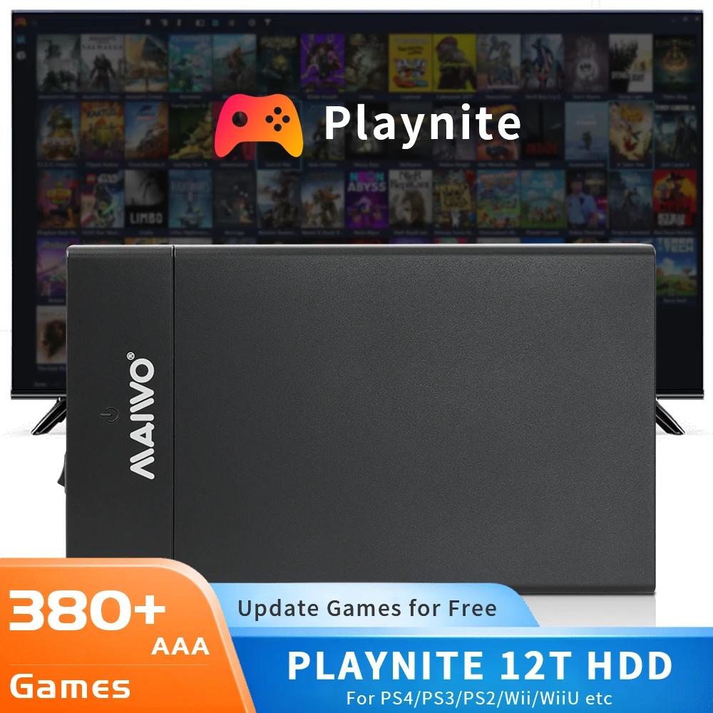 Playnite ý ޴ ܺ 12T  HDD, 388 AAA   ܼ, Windows 8.1, 10/11, PS4, PS3, PS2, WII, PS1, MAME